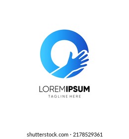 Letter O Initial Hand Logo Design Vector Icon Graphic Emblem Illustration 