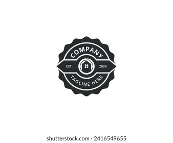Letter O initial House logo design template
