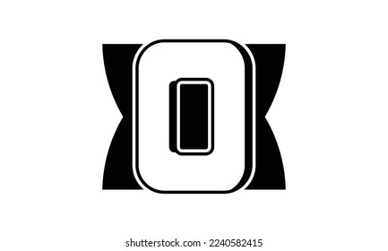 LETTER O INITIAL LOGO, WITH BLACK COLOR