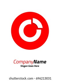 Letter O initial logo circle template vector 