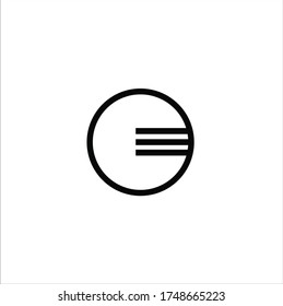 abstraktes Logo-Design in einem schwarzen Kreis