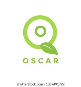 Letter O Initial. Natural Logo Circle. Logo Vector Template