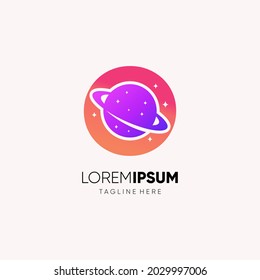 Letter O Initial Planet Logo Design Vector Icon Graphic Illustration
