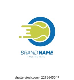 Letter O Initial Tennis Ball Logo Design Vector Icon Graphic Emblem Illustration