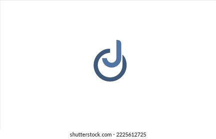 LETTER O AND J BLUE WHİTE VEKTÖR