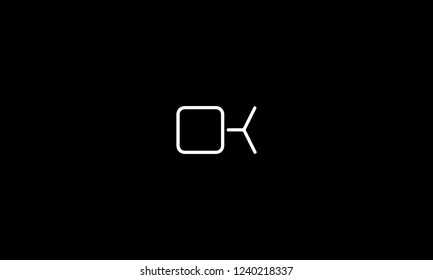 LETTER O AND K LOGO WITH NEGATIVE SPACE EFFECT FOR LOGO DESIGN OR ILLUSTRATION USE