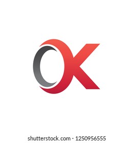 Letter O and K Logo Vector