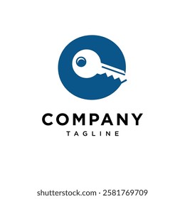 Letter O Key Logo Icon Vector
