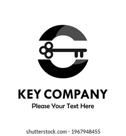 letter o with key logo template illustration. you can change the color. suitable for key company