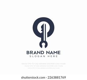 Letter O key logo vector templates 