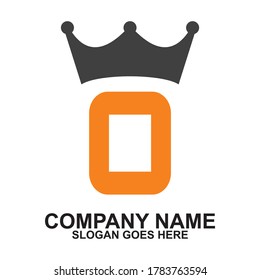 letter O king logo design. Premium letter O logo design