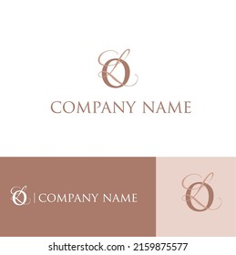 Letter O with letter L cursive logo design. initial logo for any company or business.