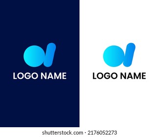 letter o and l modern logo design template