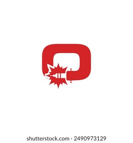 Letter O-Laserschneidlogo-Symbol-Vektorgrafik