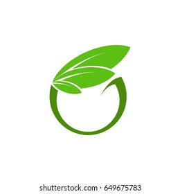 letter O with leaf logo