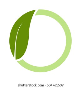 Letter O With Leaf Logo Design