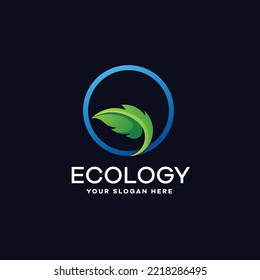 Letter O With Leaf Logo Icon Design