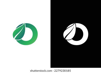 Letter O leaf logo icon design template vector. Symbol, alphabet, botanical, natural O letter logo design.