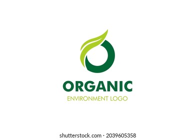 Letter O Leaf Logo : Suitable for Agriculture Theme, Environment Theme, Initial Theme, Infographics and Other Graphic Related Assets.