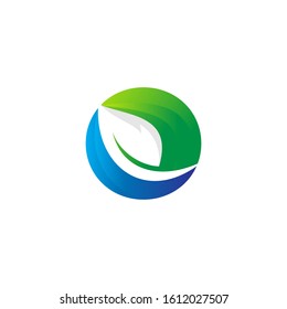 Letter O With Leaf Logo Vector