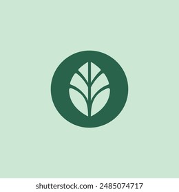 Letter O Leaf Logo vector. O Initial Icon Nature