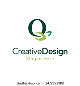 Letter O Leaf Naturally Creative Logo