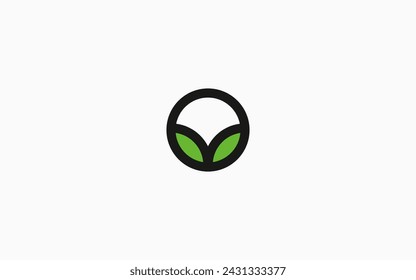 letter o with leaves logo icon design vector design template inspiration