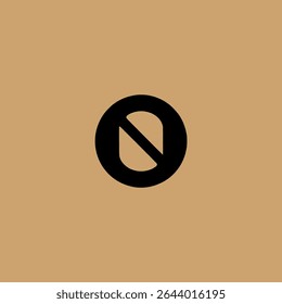 letter O line minimalism creative agency company logo vector illustration template design