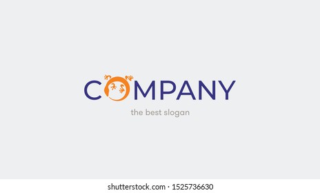 Letter O Lizard logo design vector template. Logotype concept Lizard icon.