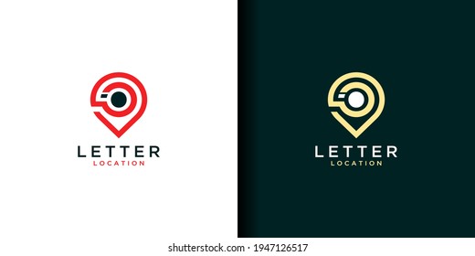 Letter o location logo design. icon inspiration