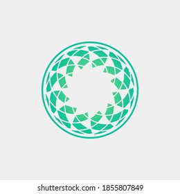 letter o logo with abstract pattern concept.