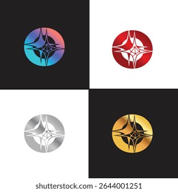 Letra O logotipo, O logotipo, conjunto de logotipo AI, design moderno e mínimo, inspirado na tecnologia, ícones e símbolos coloridos, adequado para inteligência artificial, inovação, marca, start-ups e identidade digital.