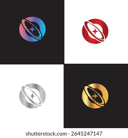 Letra O logotipo, O logotipo, conjunto de logotipo AI, design moderno e mínimo, inspirado na tecnologia, ícones e símbolos coloridos, adequado para inteligência artificial, inovação, marca, start-ups e identidade digital.