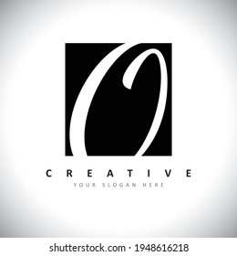 Letter O Logo With Black and White Letters Negative Space Design