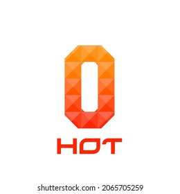 Letter O logo with bright fire colors concept. Good for print, business logo, design element, t-shirt design etc. Vector illustration.