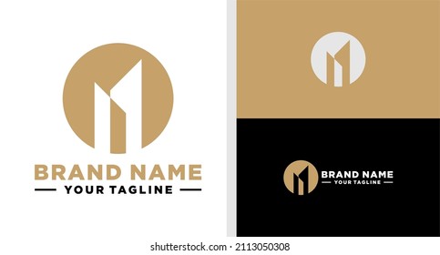 LETTER O LOGO BUILDING NEGATIVE SPACE LUXURY EDITABLE