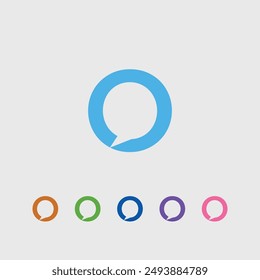 Letter O logo, chat icon, logo, o logo design template