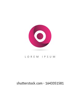 Letter O Logo with Circle Element. Design Vector Circle Logo Template