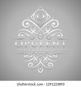 Letter O Logo - Classic & Luxurious Silver Embossed Style Logo