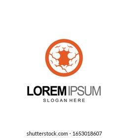 letter o logo with cloud design and template
