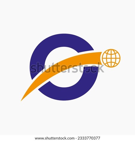 Letter O Logo Concept With Global World Icon Vector Template