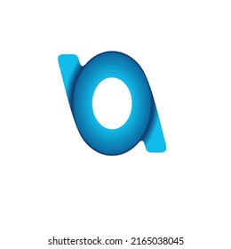 Letter O Logo Creative Design and Gradient Blue Rounded Background, Creative O icon. 