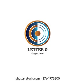 letra o logotipo icono creativo diseño de pantalla de color vector