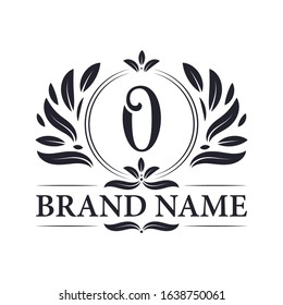 Letter O logo design. Alphabet O luxurious logo, vintage ornamental luxury logo design template.