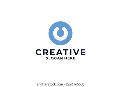 Letter O logo design combine with dot, connection, molecule, connection concept.