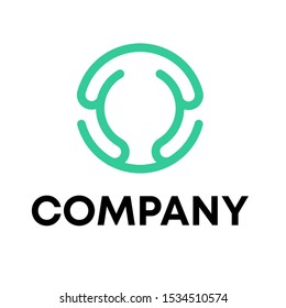 letter O logo design concept template