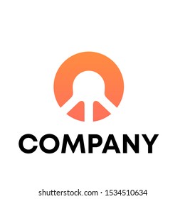 letter O logo design concept template