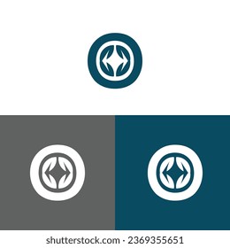 Letter O logo design concept negative space style. 
Abstract sign constructed from check marks.
 Vector elements template icon.