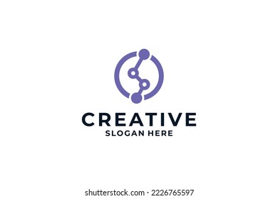 Letter O logo design with creative combination.