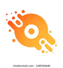 Letter O Logo Design Dot Gradient Abstract Shape
